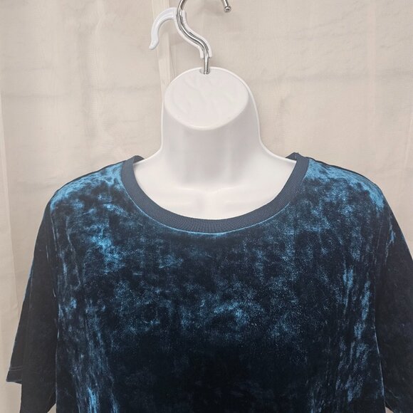 Ava & Viv Turquoise Velour Tee Shirt Boho Goth Whimsigoth Punk 0X - Picture 2 of 10